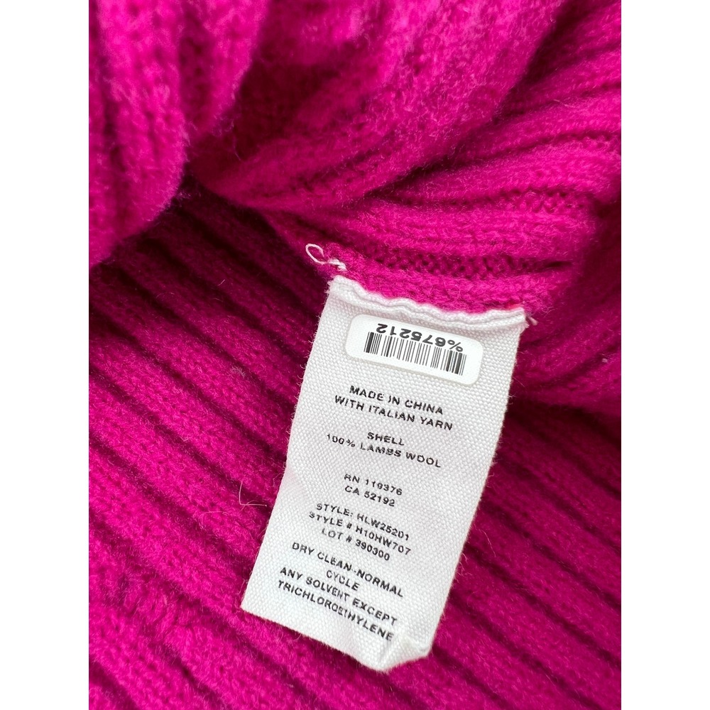 Helmut Lang Pink Lambswool Distressed Ribbed V-Neck Sweater Thumbholes Indie S - Picture 3 of 8